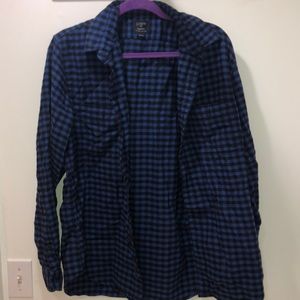 J CREW flannel blue